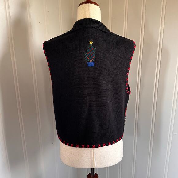 Vintage 90s/Y2K Christmas Sweater Vest MP - Picture 5 of 6